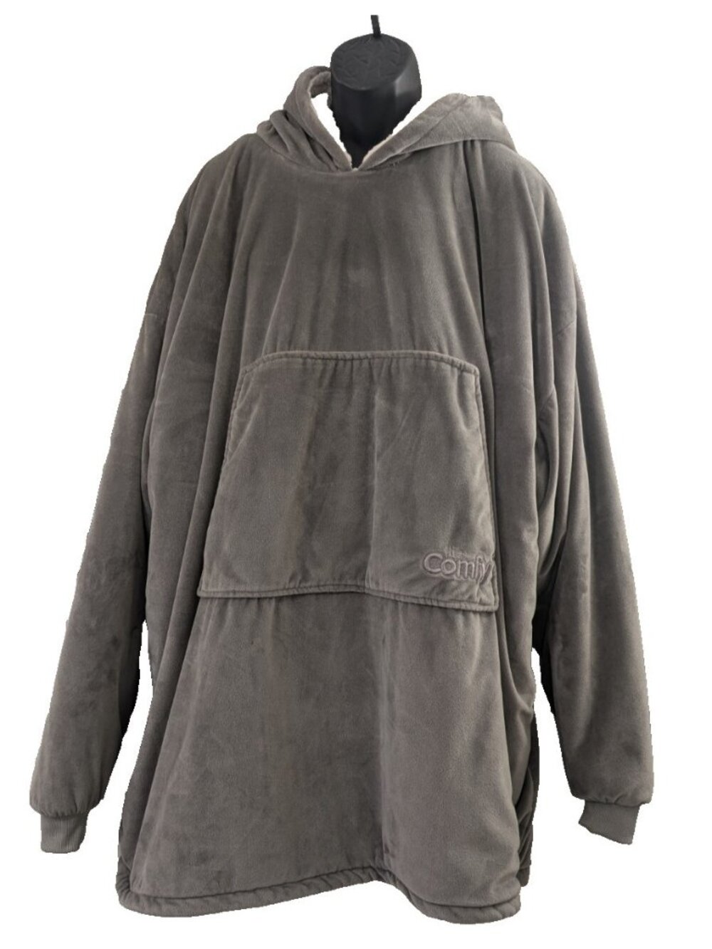 The Comfy Original Gray Sherpa Oversized Wearable Blanket Hoodie One Size